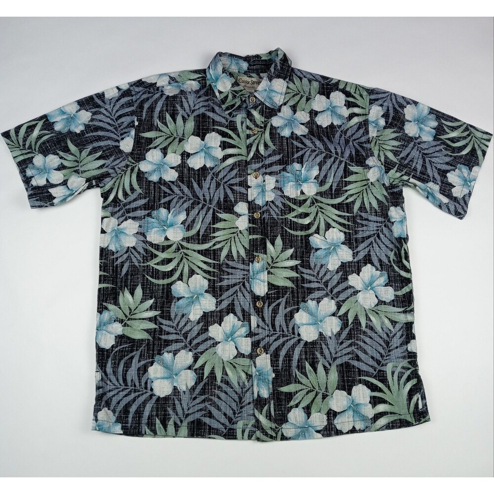 COOKE STREET Hawaiian Shirt Tropical Men's Size Medium Floral Button Up Aloha